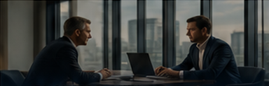 Business owners in conversation